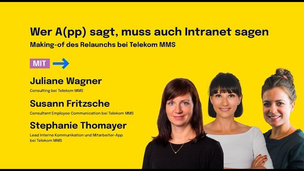 Juliane Wagner, Susann Fritzsche & Stephanie Thomayer: Making-of des Relaunchs bei Telekom MMS