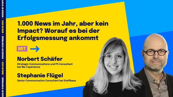 Stephanie Flügel & Norbert Schäfer: 1000 News ohne Wirkung in der Kommunikation | VOICES Berlin 2023