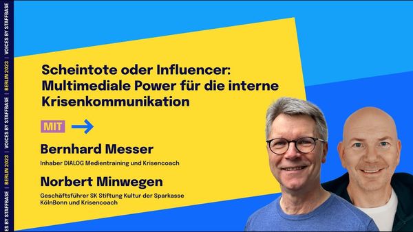 Norbert Minwegen & Bernhard Messer: Multimediale Power für Krisenkommunikation | VOICES Berlin 2023
