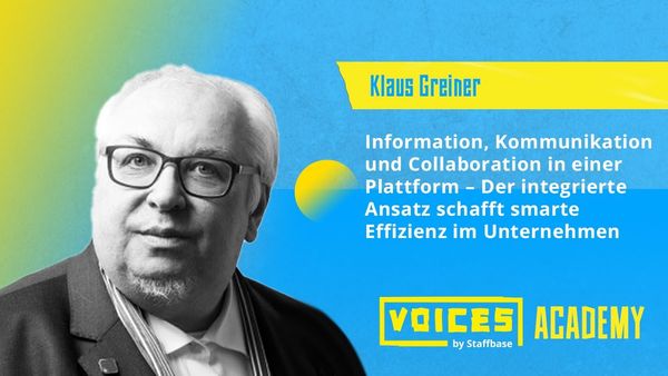 Klaus Greiner: Information, Kommunikation und Collaboration in einer Plattform