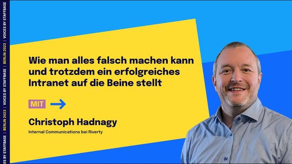 Christoph Hadnagy: Wie man ein erfolgreiches Intranet auf die Beine stellt | VOICES Berlin 2023