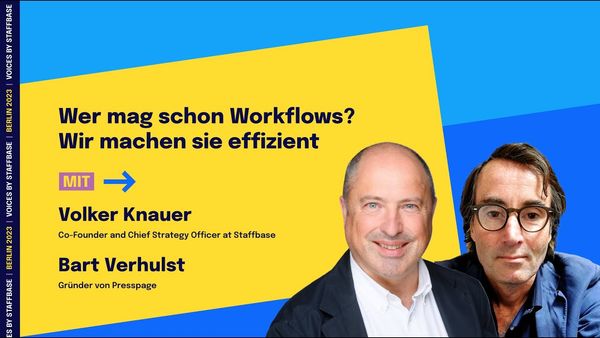 Bart Verhulst & Volker Knauer: Wer mag schon Workflows? So werden sie effizient | VOICES Berlin 2023