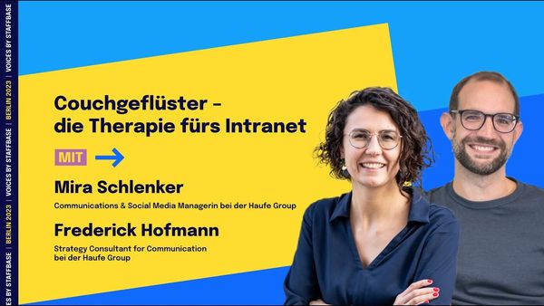 Mira Schlenker & Frederick Hofmann: Couchgeflüster – die Therapie fürs Intranet | VOICES Berlin 2023