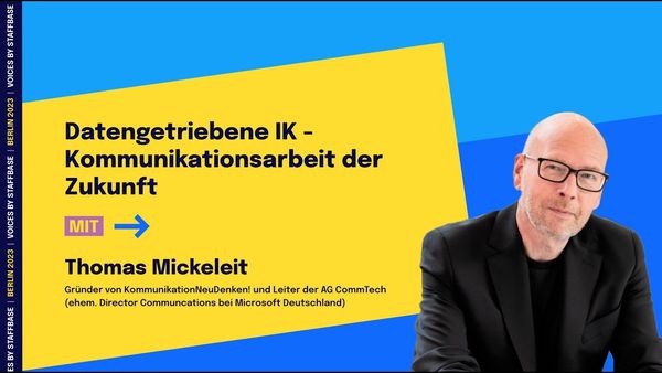Thomas Mickeleit: Datengetriebene IK – Kommunikationsarbeit der Zukunft | VOICES Berlin 2023