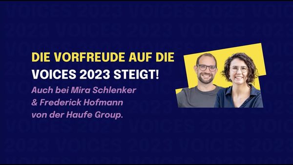 Die Vorfreude auf die VOICES 2023 steigt! Auch bei Mira Schlenker & Frederick Hofmann.