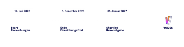 Timeline VOICES Award 2027